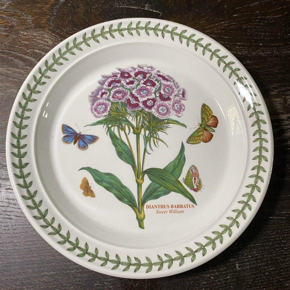 Portmeirion Botanic Garden 8.5" Salad Plate: Dianthus Sweet William Cottagecore